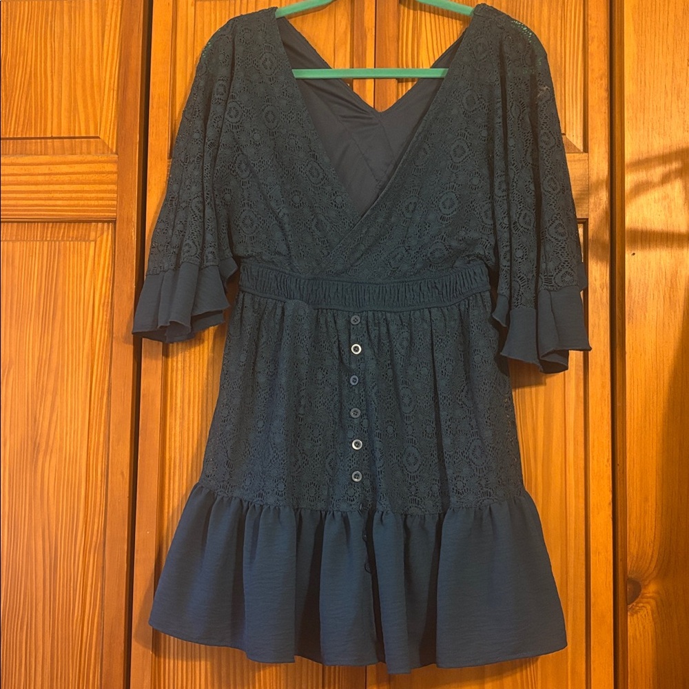 Elegant Teal Lace romper